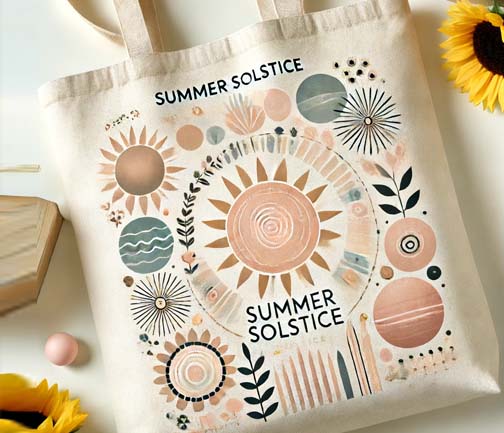 Embrace the Summer Solstice with a Custom Canvas Tote Bag