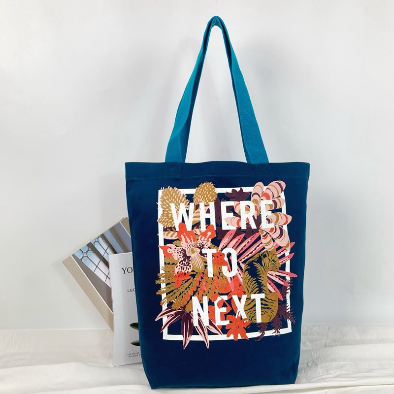 Blue Canvas Tote Bag Women